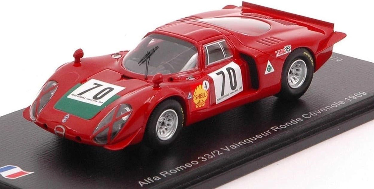 SPARK 1:43 - Alfa Romeo 33/2 #70 Winner Ronde Cevenole 1969 Ignazio Giunti