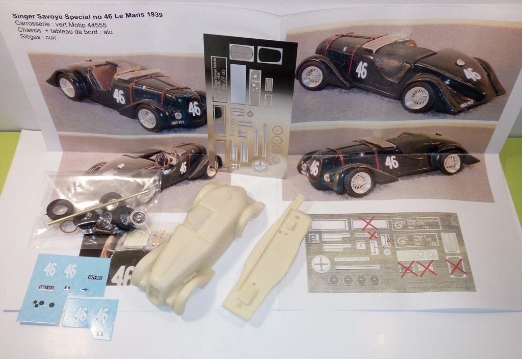 GCAM 1:43 - Singer Savoye 24h Le Mans '39 #46 Hand Built by kit