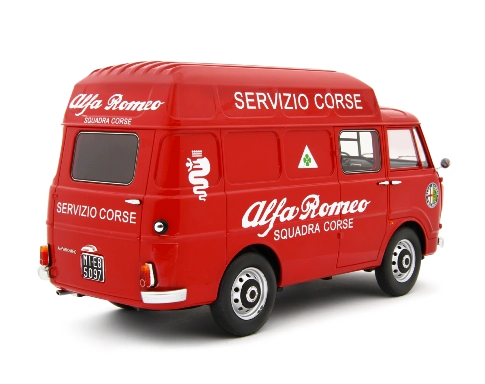 LAUDORACING 1:18 - Alfa Romeo F12 Autocarro Tetto Sopralzato Servizio Corse 1967