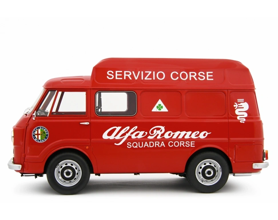 LAUDORACING 1:18 - Alfa Romeo F12 Autocarro Tetto Sopralzato Servizio Corse 1967