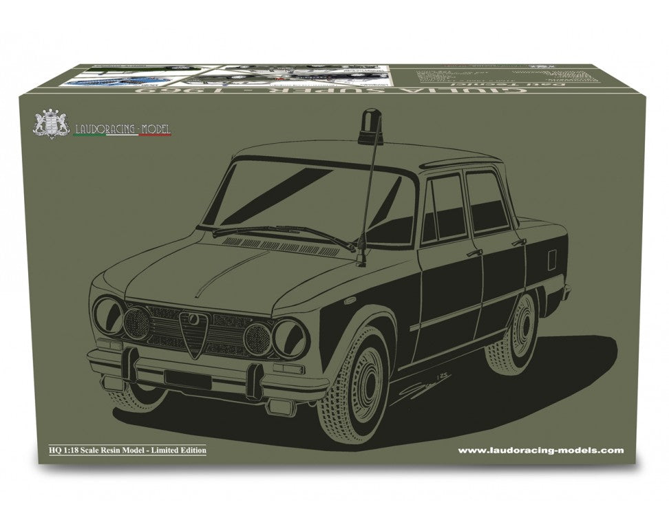 LAUDORACING 1:18 - Alfa Romeo Giulia Super 1969 Polizia (verde) (Copia)