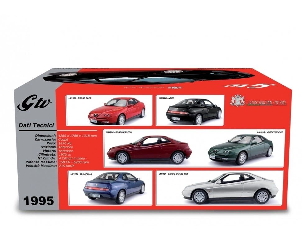 LAUDORACING - 1:18 Alfa Romeo GTV 2.0 T.Spark 16V 1995 Rosso Alfa