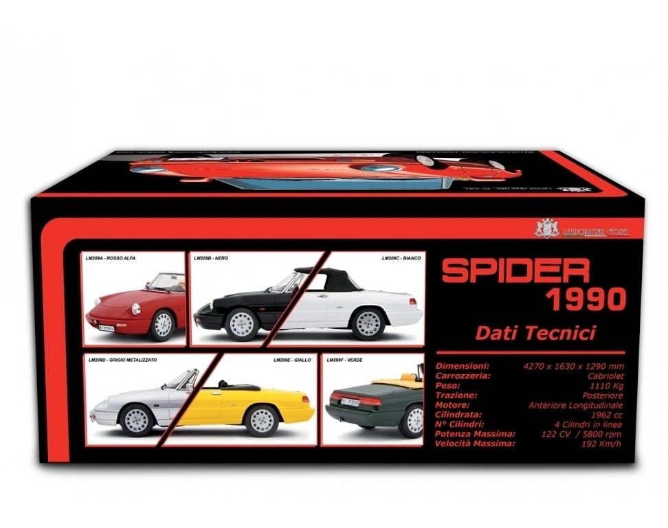 LAUDORACING - 1:18 Alfa Romeo Duetto 1990 Rosso
