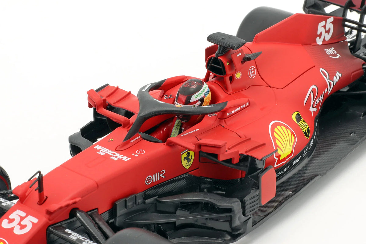 BURAGO 1:18 - Ferrari SF21 #55 formula 1 2021 Sainz Jr.