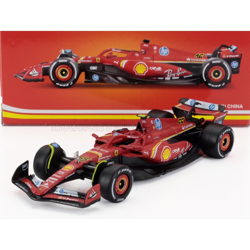 BURAGO 1:43 - Ferrari SF-24 #55 4th GP Monza 2024 Sainz Jr.