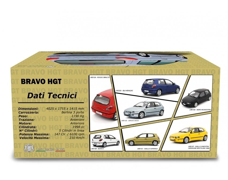 LAUDORACING - 1:18 Fiat Bravo 2.0 HGT 1995 Rosso Smalto