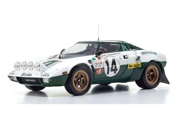 KYOSHO 1:18 - Lancia Stratos Alitalia Rallye Montecarlo 1975 WINNER Munari