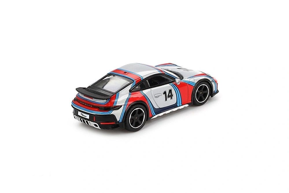MINI GT 1/64 - PORSCHE 911 (992) Tribute Dakar Rally Martini Racing 2024 Ice Grey Metallic