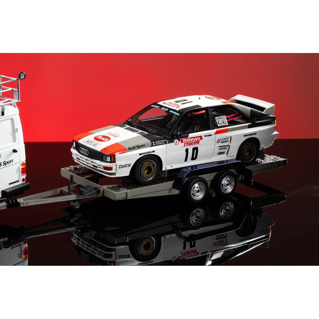 OTTOMOBILE 1:18 - Set Assistance Audi Quattro A2 Gr.B Mouton + VW LT35 Tour de Corse 1983
