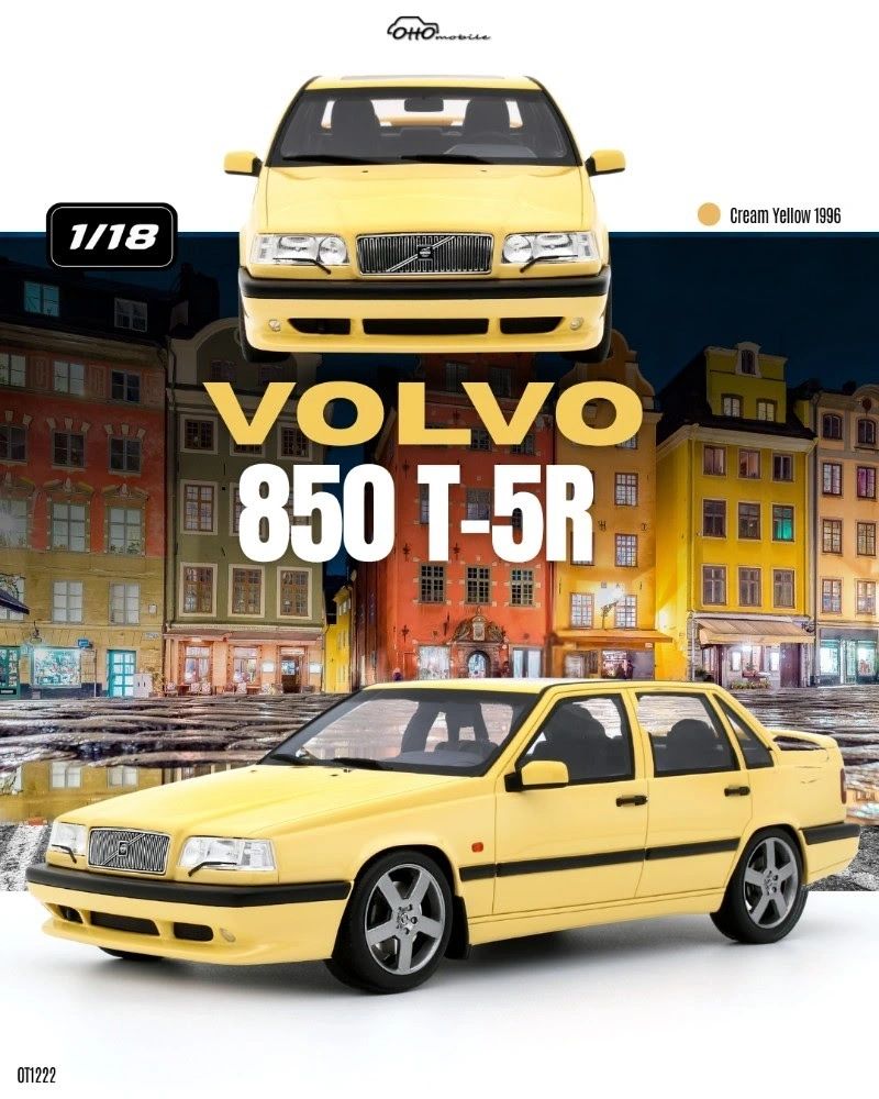**PRE-ORDER** OTTOMOBILE 1:18 -VOLVO 850 T-5R CREAM YELLOW 1996