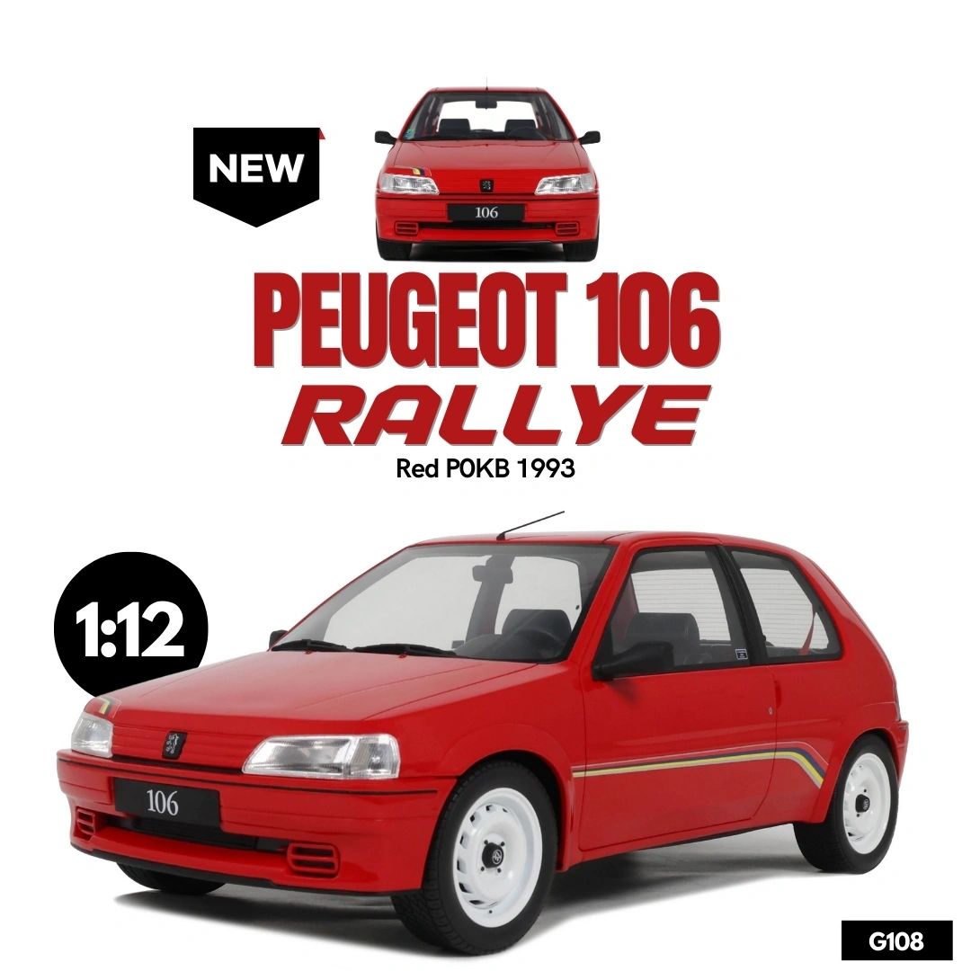 OTTOMOBILE 1:12 - PEUGEOT 106 RALLYE 1993 RED