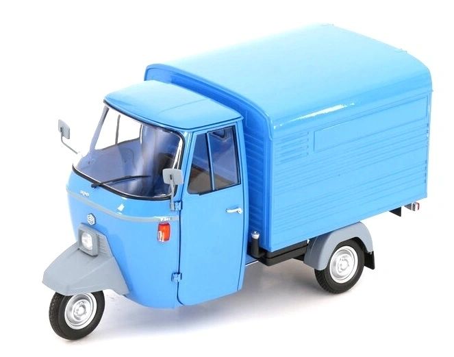 MITICA DIECAST 1:18 - PIAGGIO APE P501 VAN CLOSED Blu