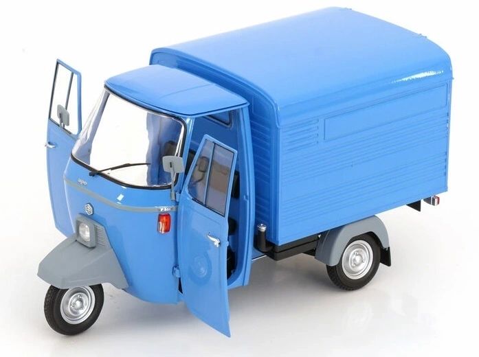 MITICA DIECAST 1:18 - PIAGGIO APE P501 VAN CLOSED Blu